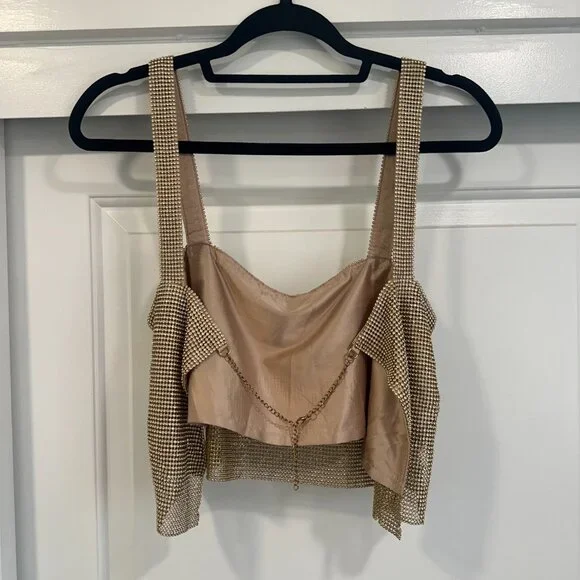 SNDYS AUDRINA TOP // GOLD - Picture 4 of 8